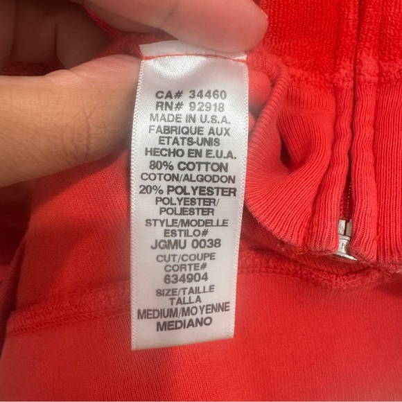 Vintage Juicy Couture Terry Cloth Jacket Womens Medium Pink-Red Y2K Tracksuit - Picture 8 of 11